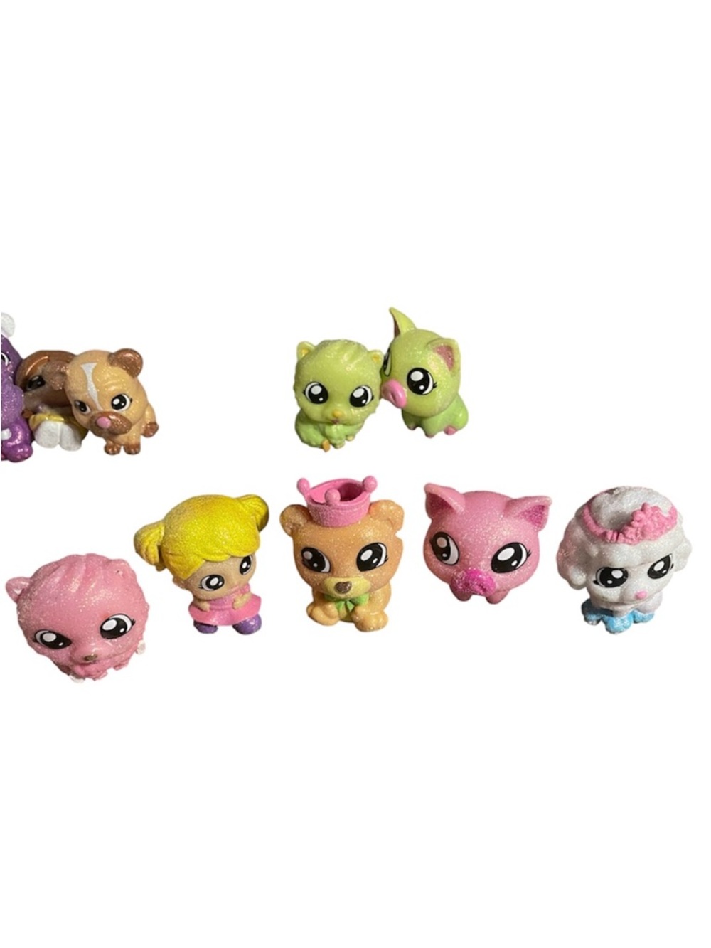 Pocket Pet Figurine Set - Assorted Pink, Green, Yellow, Cream
